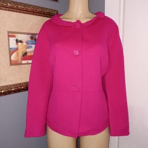 TALBOTS DEEP PINK JACKET SZ 14WP